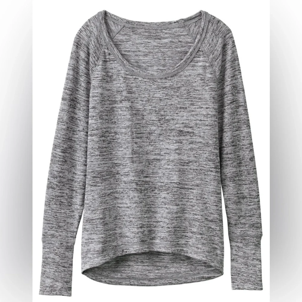 ATHLETA No Sweatin' It Sharkbite Top in Gray Heather (Size:XS)